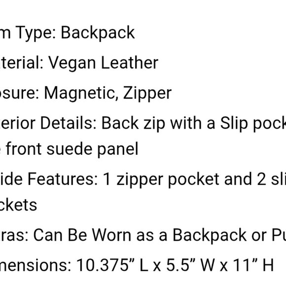 Moda Luxe Charcoal Backpack - Picture 9 of 9